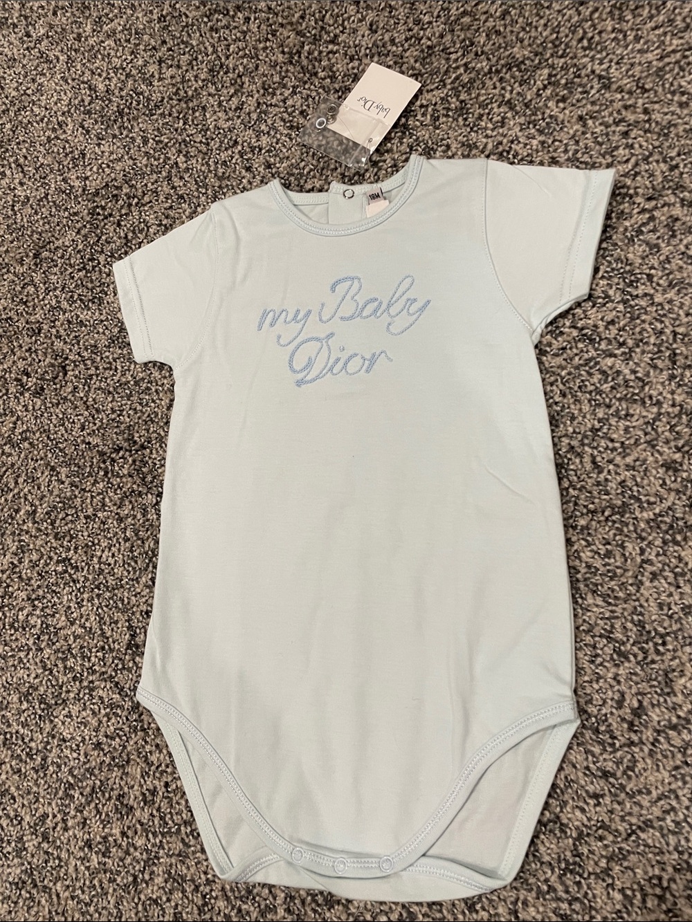 Dior Light Blue Baby Onesie